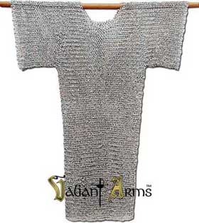 Chainmail Hauberk (Shirt) - Riveted Steel